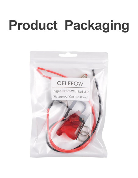 Interruptor de Palanca DC 20A 12V Minyu con LED Rojo y Tapa Impermeable