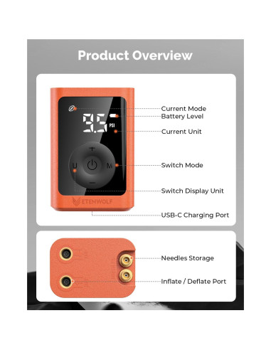 Bomba de Pelotas ETENWOLF P300 Plus Eléctrica 3200 mAh