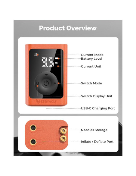 Bomba de Pelotas ETENWOLF P300 Plus Eléctrica 3200 mAh