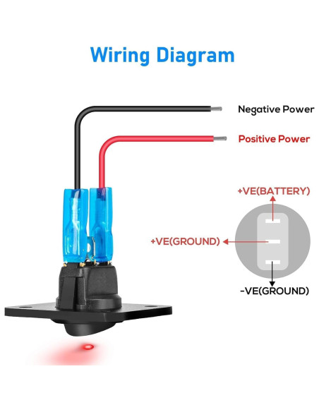 Interruptor de Palanca Linkstyle 12V 20A Impermeable LED