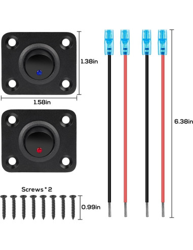 Interruptor de Palanca Linkstyle 12V 20A Impermeable LED