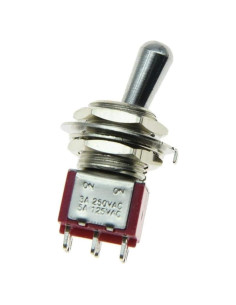 Interruptor DPDT 2 vías ON ON Kaish Fat Bat Metal 18g