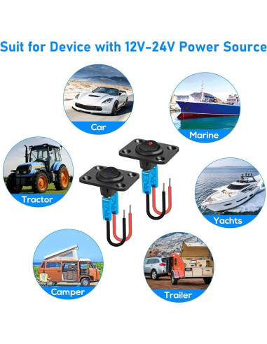 Interruptor de Palanca Linkstyle 12V 20A Impermeable LED