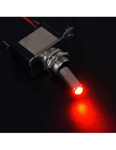 Interruptor de Palanca Iluminado Twidec 12V 20A Rojo 3 Pcs