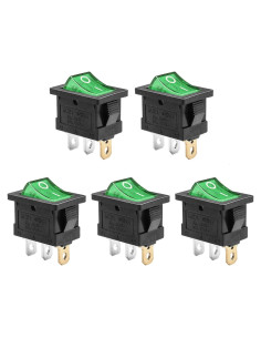 Interruptor de Palanca QTEATAK KCD1 3 Pines LED Verde 20A