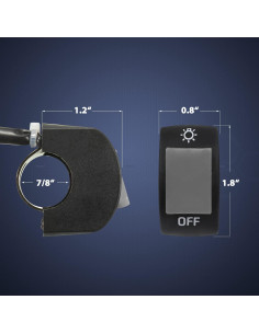 Interruptor de Manillar Mosley para Motocicleta 7/8" Gris 2