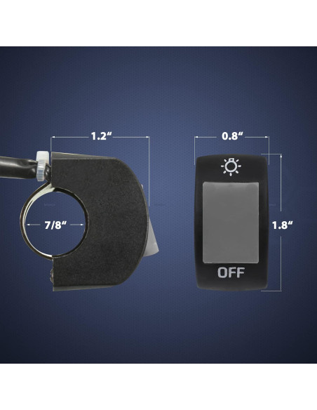 Interruptor de Manillar Mosley para Motocicleta 7/8" Gris
