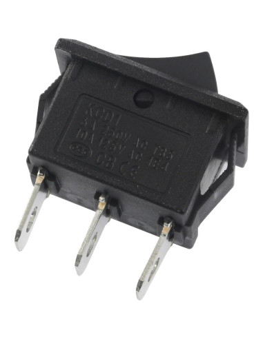 10 Interruptores Rocker KCD1 ON/OFF/ON 6A 250V AC 3 Pin