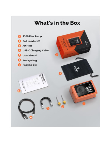 Bomba de Pelotas ETENWOLF P300 Plus Eléctrica 3200 mAh