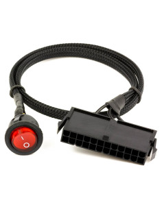 Cable de Salto ATX 24 Pines CRJ con Interruptor LED Rojo 60cm