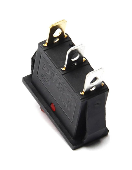 5 Pcs Interruptor Rocker On/Off 3 Pines 12V 250V 15A Rojo