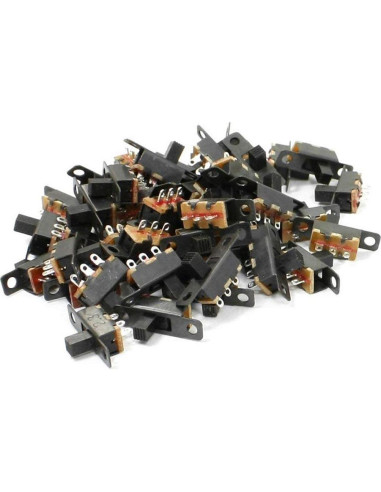 Interruptor Deslizante YXQ 100 Pcs ON/OFF 3 Patas 50V 0.5A
