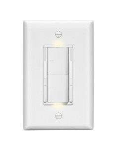 Interruptor Regulador Doble LIDER Blanco Sin Neutro 1 Polo