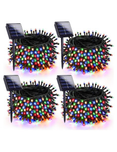 Luces Navideñas Solares 320 LED Multicolor 55m IP65