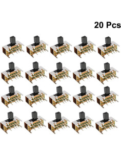Interruptor Deslizante 20 Pcs uxcell 6mm 3 Posiciones Latching 2