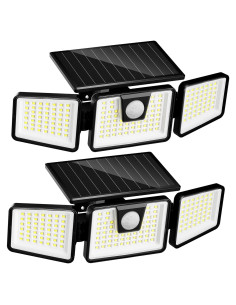 Luces Solares INCX 3 Cabezas con Sensor de Movimiento IP65
