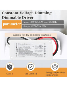 Controlador LED Regulable 12V 60W Vanesa - Transformador Triac 2