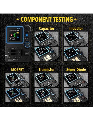 Probador de Transistores LCR-P1 Multifuncional con Pantalla Color