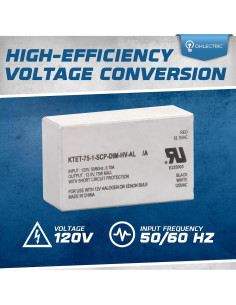 Transformador Electrónico Regulable OHLECTRIC 75W 12V Compacto 2
