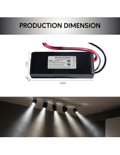 Transformador Halógeno Ironsmith 80W Regulable 120V a 12V 2
