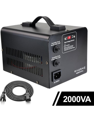Transformador Convertidor de Voltaje 2000W Yinleader 110/220V