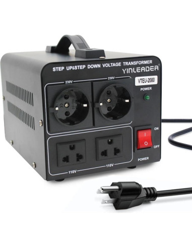 Transformador Convertidor de Voltaje 2000W Yinleader 110/220V