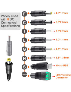 Adaptador de CA Universal SoulBay 36W 3V-12V 3000mA con 8 Conectores 2
