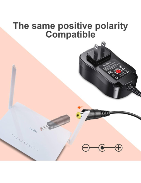 Adaptador de CA Universal SoulBay 36W 3V-12V 3000mA con 8 Conectores
