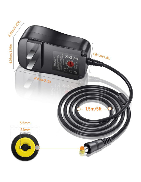 Adaptador de CA Universal SoulBay 36W 3V-12V 3000mA con 8 Conectores