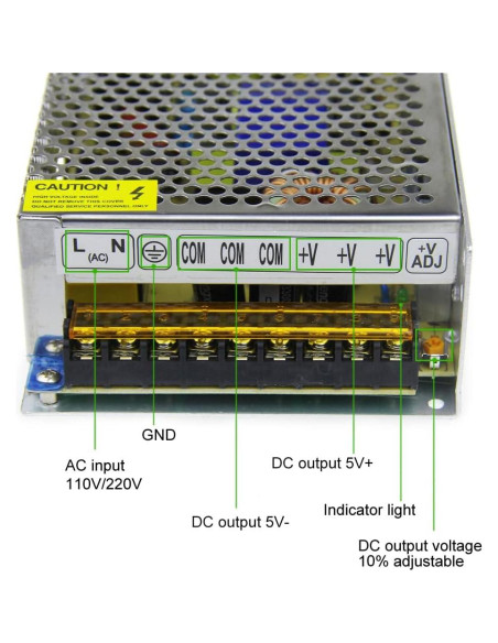 Fuente de Poder DC 5V 40A ALITOVE 200W Adaptador 110V/220V
