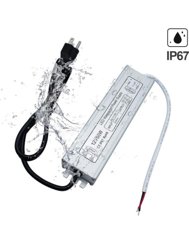 Fuente de Alimentación LED inShareplus 60W IP67 12V 5A