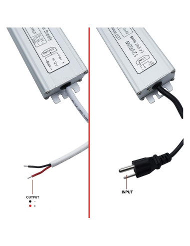 Fuente de Alimentación LED inShareplus 60W IP67 12V 5A