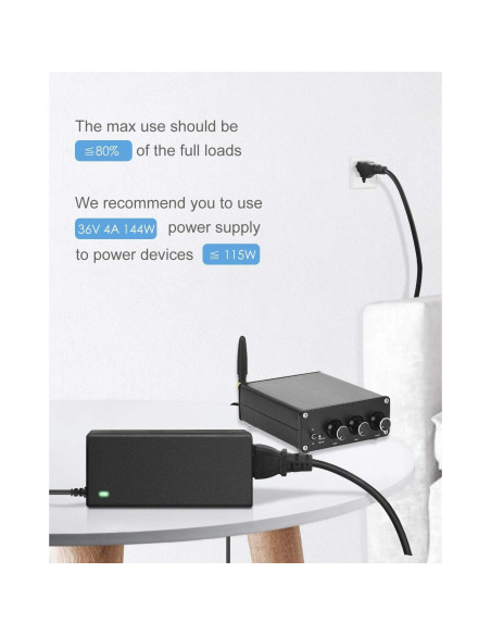 Adaptador de Corriente ALITOVE 36V 4A 144W AC/DC 100-240V