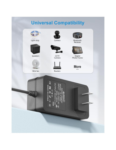 Fuente de Poder ALITOVE 24V 2A 48W Adaptador AC/DC 1.98m