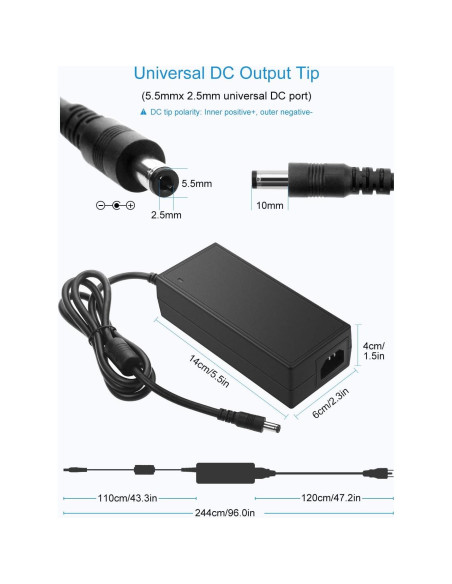 Adaptador de Fuente de Poder ALITOVE 24V 6A 144W DC