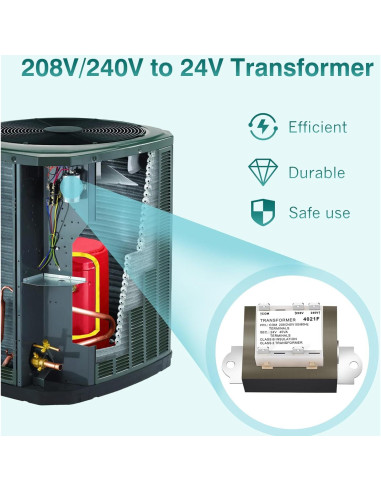 Transformador HVAC WUYELIN 240V a 24V 40VA Repuesto