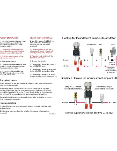 Atenuador 12V PCA Electronics para LED y Halógeno - Negro