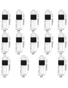 Kit de Transistores Reguladores de Voltaje 70Pcs XLX T0-220 2