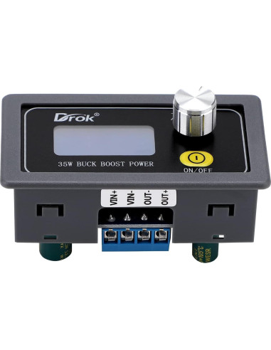 Convertidor Drok Buck Boost 5-30V a 0.6-30V 35W LCD