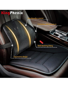 Cojín Soporte Lumbar Kingphenix 2 Piezas Malla Transpirable 2