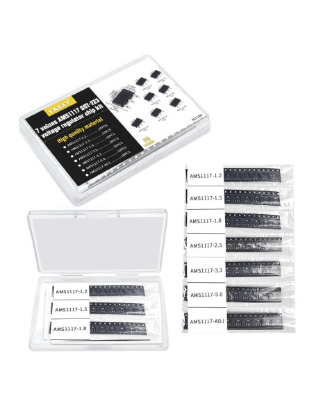 Kits Reguladores Voltaje SMD AMS1117 7 Valores 70 Pcs