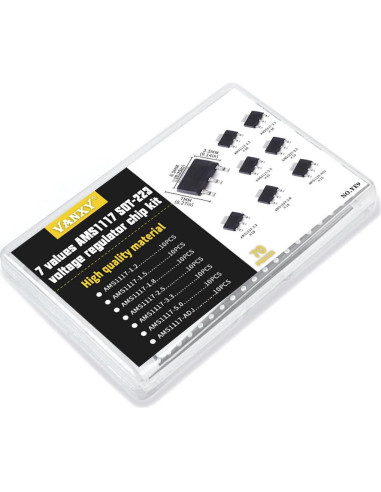 Kits Reguladores Voltaje SMD AMS1117 7 Valores 70 Pcs