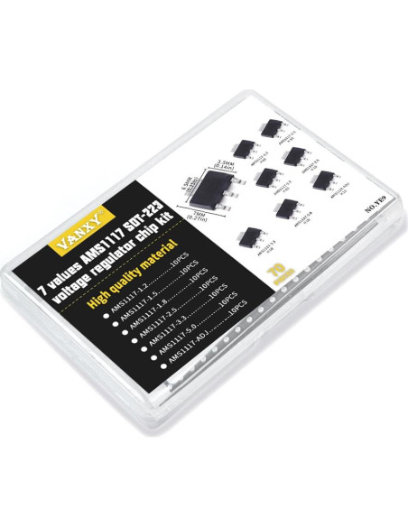Kits Reguladores Voltaje SMD AMS1117 7 Valores 70 Pcs