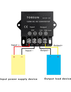 Convertidor de Voltaje 24V a 12V 10A HOMELYLIFE Regulador 2