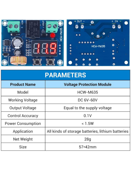 Controlador de Voltaje IS 12V-36V 20A Protección Batería 2 PCS