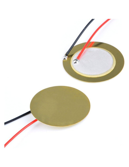 15 Discos Piezo Pickup TIMESETL 27mm con Cables 33mm