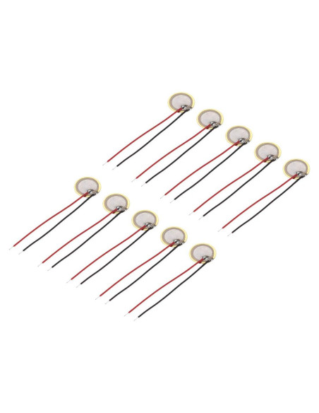 Discos Piezoeléctricos uxcell 10mm para Guitarras Acústicas - 10 Pcs