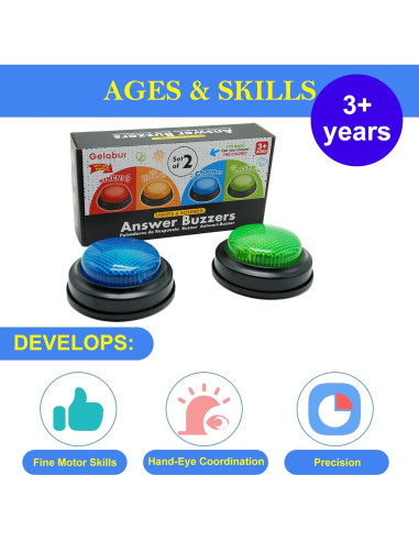 Paquete de 2 Timbres de Respuesta Gelabur para Juegos