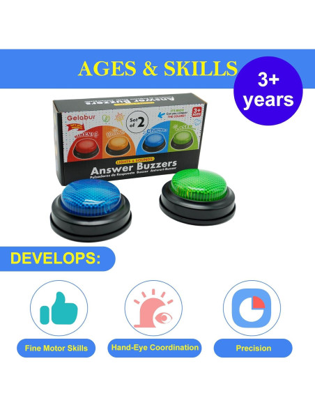 Paquete de 2 Timbres de Respuesta Gelabur para Juegos