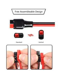 CERRXIAN Cable XT60 Hembra a Panel Solar 1m 30A 12AWG 2